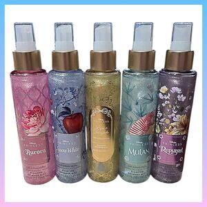 BATH & BODY WORKS DISNEY PRINCESSES DIAMOND SHIMMER MISTS 5PC SET